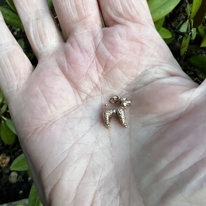 Poodle Charm Pendant in 9ct Gold