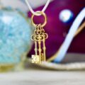 Three Key Charm Pendant in 9ct Gold