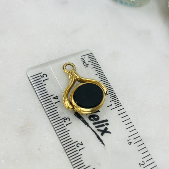 Two Sided Spinner Fob Pendant in 9ct Gold
