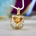 Pavé Set Purse Charm Pendant in 9ct Gold