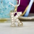 Initial Letter K Pendant in 9ct Gold