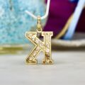 Initial Letter K Pendant in 9ct Gold