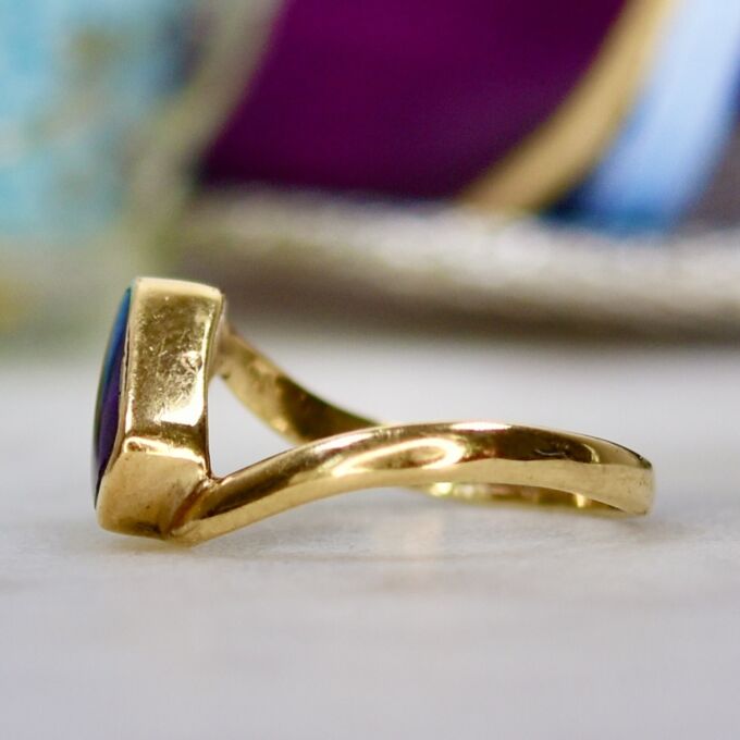 Blue John Ring in 9ct Gold