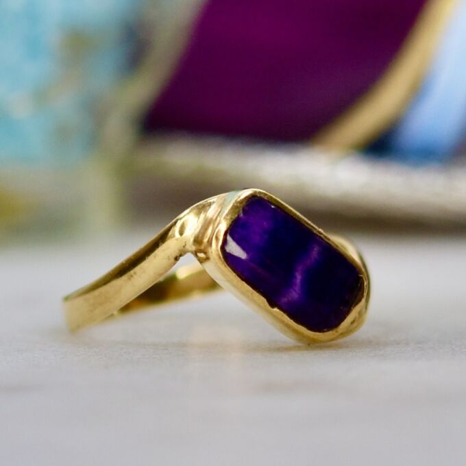 Blue John Ring in 9ct Gold