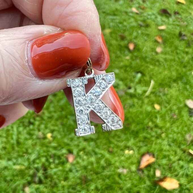 Initial Letter K Pendant in 9ct Gold