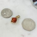 Talon and Carnelian Ball Pendant in 9ct Gold