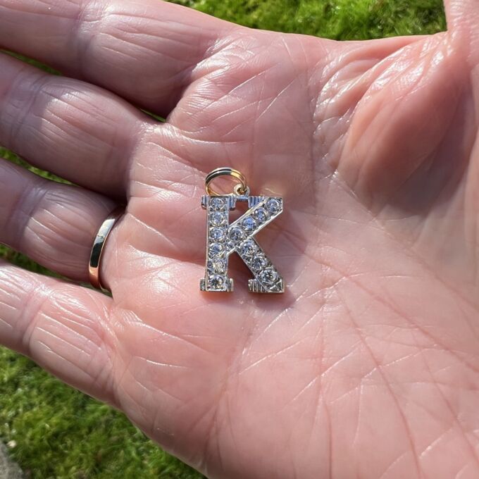 Initial Letter K Pendant in 9ct Gold