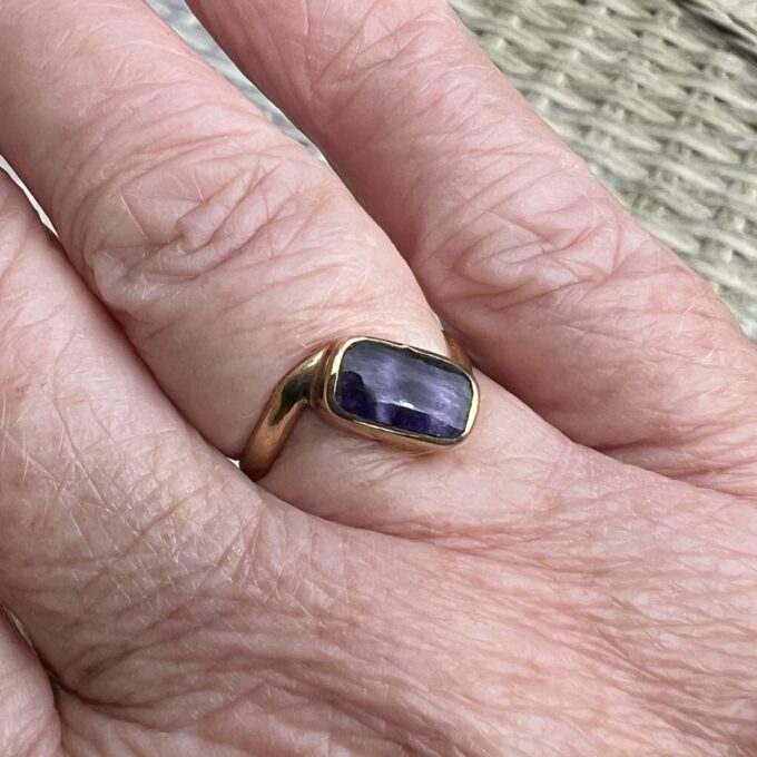 Blue John Ring in 9ct Gold