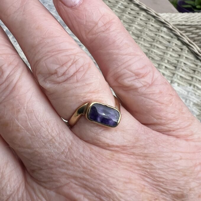 Blue John Ring in 9ct Gold