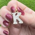 Initial Letter K Pendant in 9ct Gold