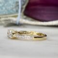 Three Stone Lab Grown Diamond Ring in 14ct Yellow Gold