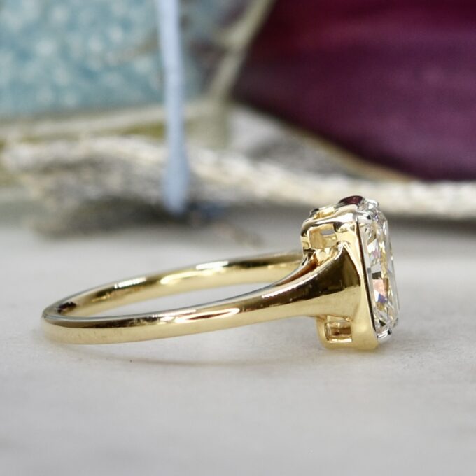 Lab Grown 2ct Radiant Diamond Solitaire in 14ct Yellow Gold