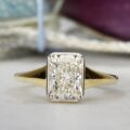 Lab Grown 2ct Radiant Diamond Solitaire in 14ct Yellow Gold