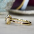Lab Grown 2ct Asscher Diamond Solitaire in 14ct Yellow Gold