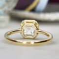Lab Grown 2ct Asscher Diamond Solitaire in 14ct Yellow Gold