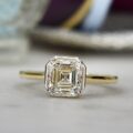 Lab Grown 2ct Asscher Diamond Solitaire in 14ct Yellow Gold