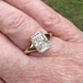 Lab Grown 2ct Radiant Diamond Solitaire in 14ct Yellow Gold