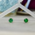 Green Stud Earrings in 9ct Gold