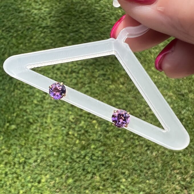 Amethyst Stud Earrings in 9ct Gold