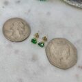 Green Stud Earrings in 9ct Gold
