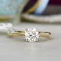 Lab Grown 1ct Round Diamond Solitaire Ring in 9ct Gold