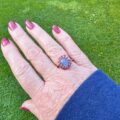 Opal & Ruby Cluster Ring in 9ct Gold