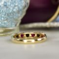 Ruby & Black Diamond Ring in 9ct Gold