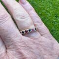 Ruby & Black Diamond Ring in 9ct Gold