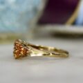 Orange Sapphire Cluster Ring in 9ct Gold