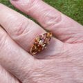 Orange Sapphire Cluster Ring in 9ct Gold