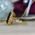 Ornate Smoky Quartz Solitaire Ring in 9ct Gold