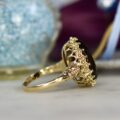 Ornate Smoky Quartz Solitaire Ring in 9ct Gold