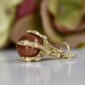 Eagle or Dragon Claw Pendant with Goldstone Ball in 9ct Gold