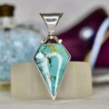 Turquoise & Agate Kite Pendant in Sterling Silver