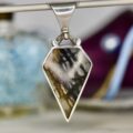 Turquoise & Agate Kite Pendant in Sterling Silver