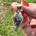 Turquoise & Agate Kite Pendant in Sterling Silver