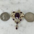 Antique Lavalier Pendant Brooch in 9ct Gold