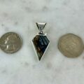 Turquoise & Agate Kite Pendant in Sterling Silver