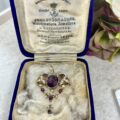 Antique Lavalier Pendant Brooch in 9ct Gold