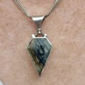 Turquoise & Agate Kite Pendant in Sterling Silver