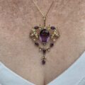 Antique Lavalier Pendant Brooch in 9ct Gold