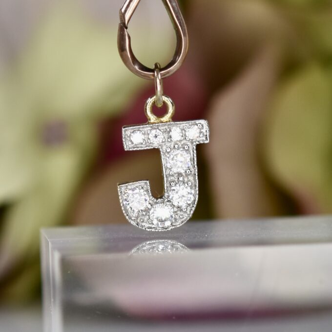 Initial Letter J Pendant in 9ct Gold