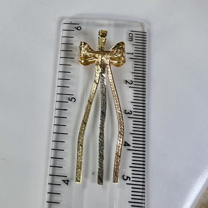 Bow Brooch Pendant in 9ct Gold
