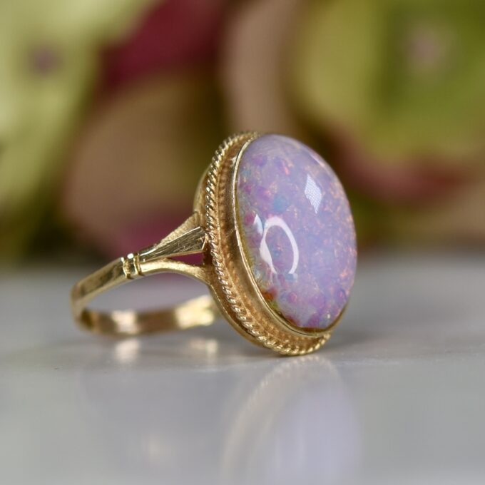 Multicolour Solitaire Ring in 9ct Gold