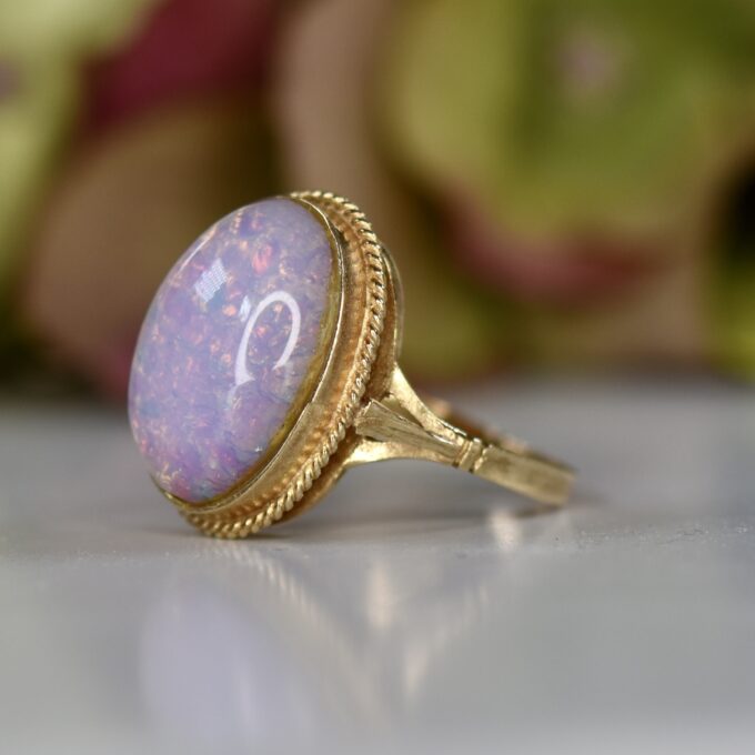 Multicolour Solitaire Ring in 9ct Gold