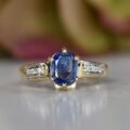 Sapphire & Diamond Ring in 9ct Gold