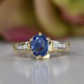 Sapphire & Diamond Ring in 9ct Gold