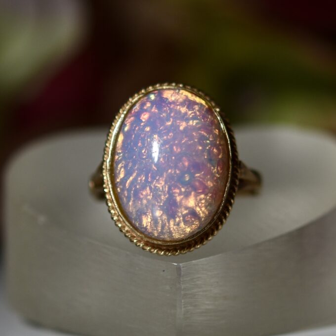 Multicolour Solitaire Ring in 9ct Gold