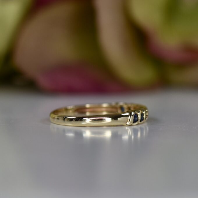 Dainty Sapphire Stacking Ring in 9ct Gold