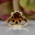 Ornate Garnet Cluster Ring in 9ct Gold
